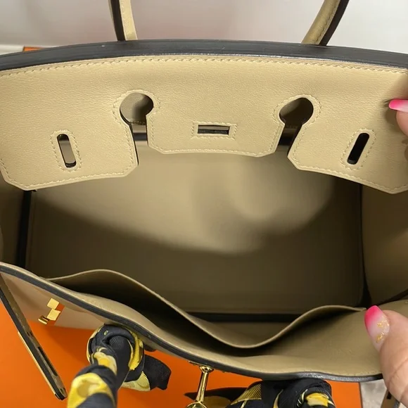 Hermes Swift Birkin 25 TRENCH C-stamp FULL set - Picture 13 of 17